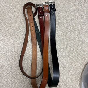 Men's Hanks The Gunner Leather Belt Set - Black, Brown, Tan size 42